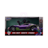 Jada Toys DC Joker 2009 Chevy Corvette Stingray 1:32 Diecast Car - Radar Toys
