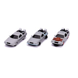 Jada Toys Nano Hollywood Rides Back To The Future Set Of 3 Diecast Figures - Radar Toys