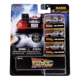 Jada Toys Nano Hollywood Rides Back To The Future Set Of 3 Diecast Figures - Radar Toys