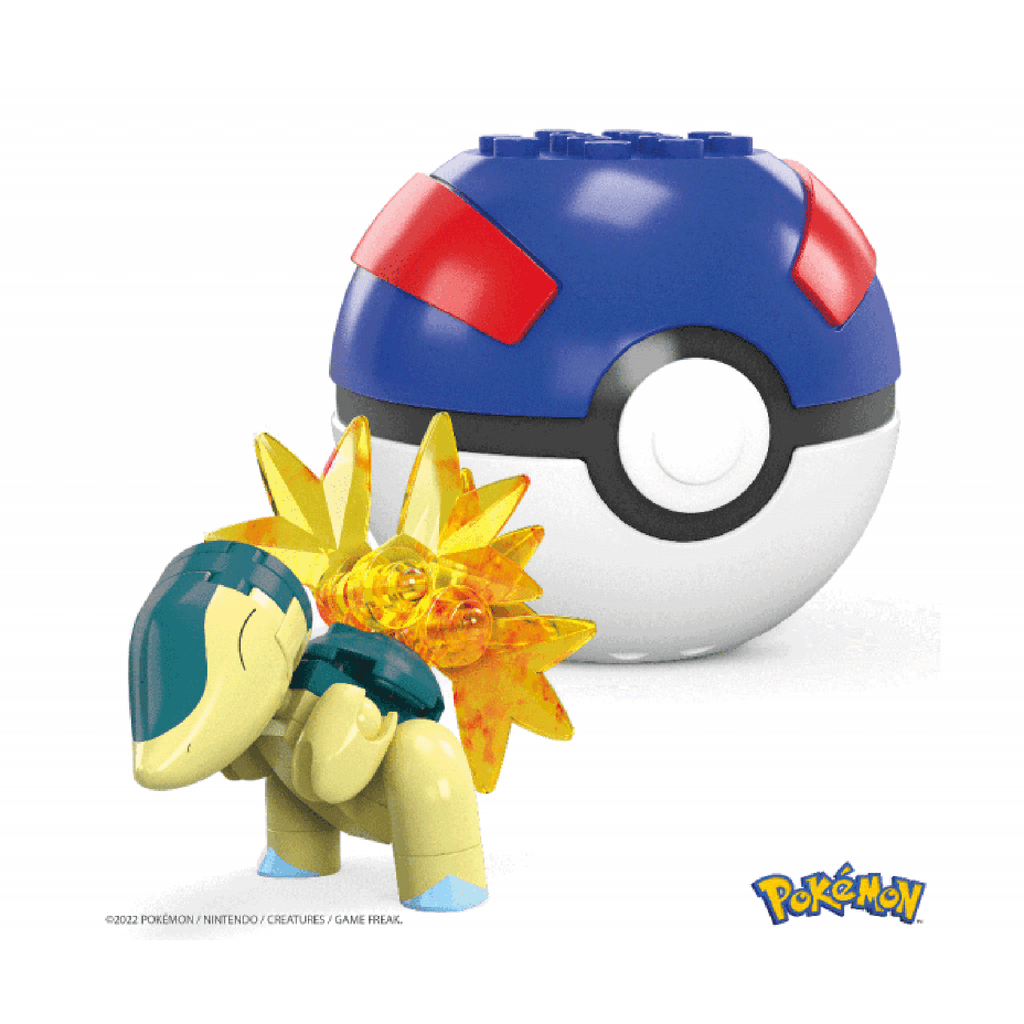 Mega Construx Pokemon Cyndaquil Poke Ball Building Set - Radar Toys