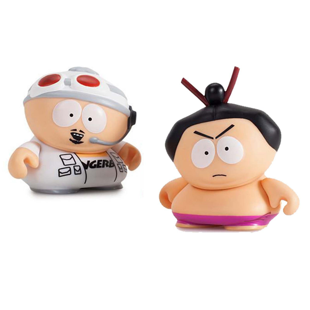 Kidrobot South Park Many Faces Of Cartman Fingerbang Sumo Figure Set