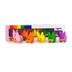 Kidrobot Stache Labbit Pride 5 Mini Figure Set - Radar Toys