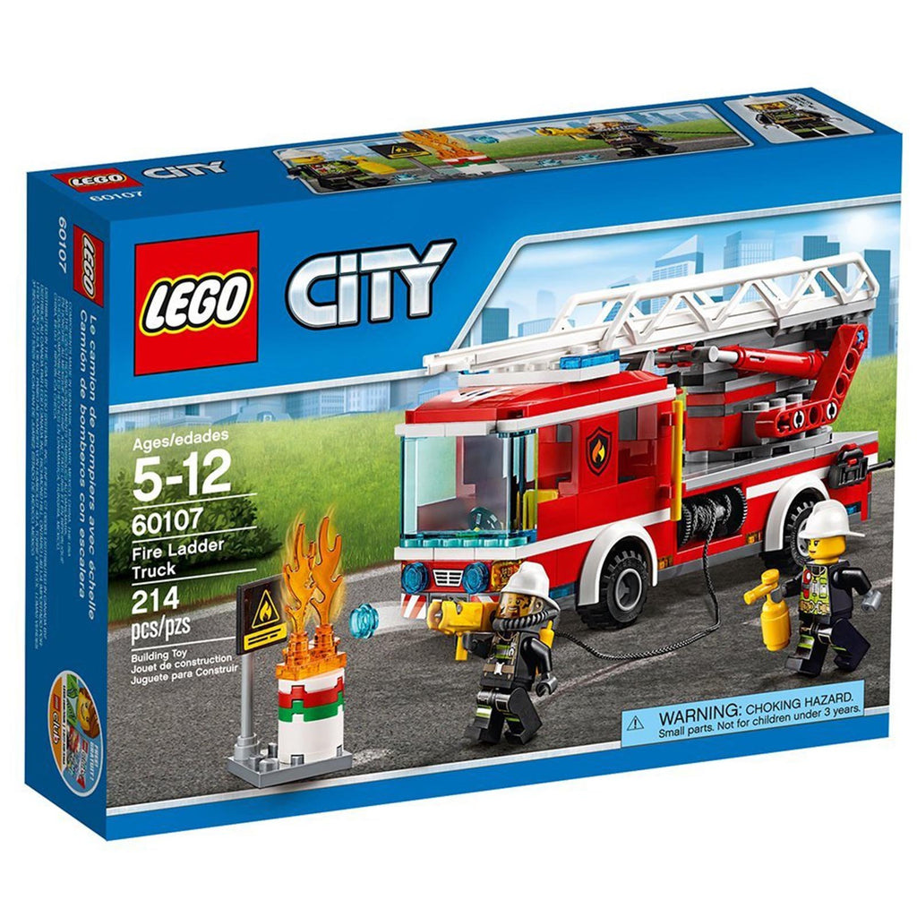 LEGO® City Fire Ladder Truck Building Set 60107 - Radar Toys