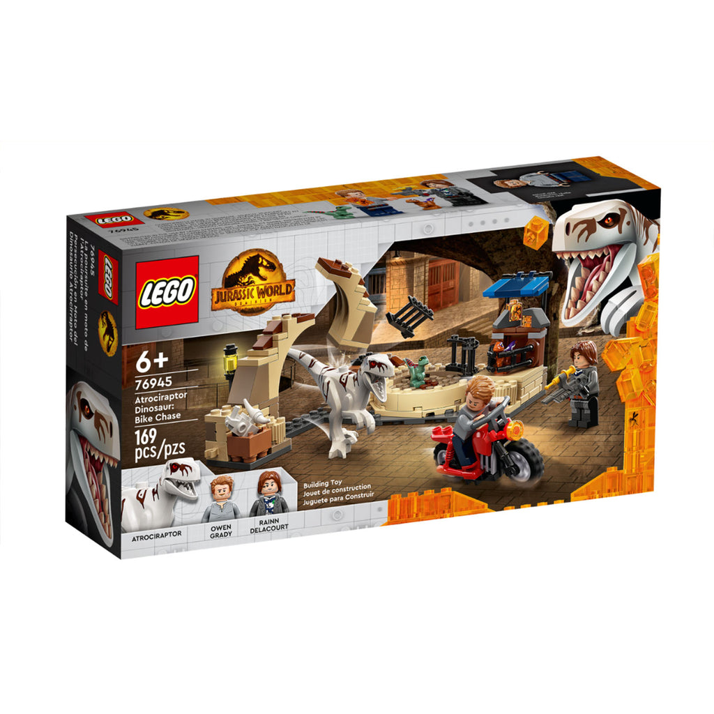 LEGO® Jurassic World Atrociraptor Dinosaur Bike Chase Building Set 76945 - Radar Toys