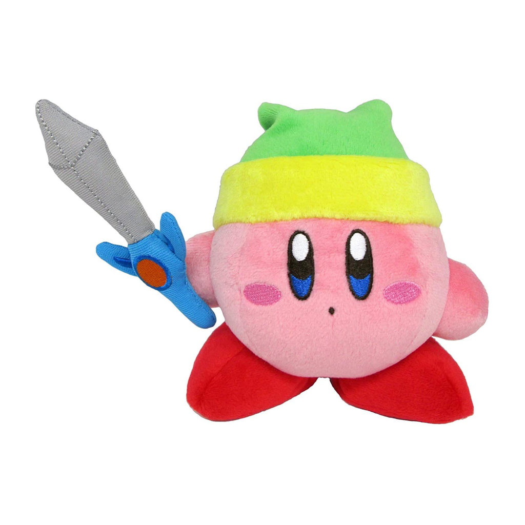 Little Buddy Kirby With Sword 5 Inch Plush Figure