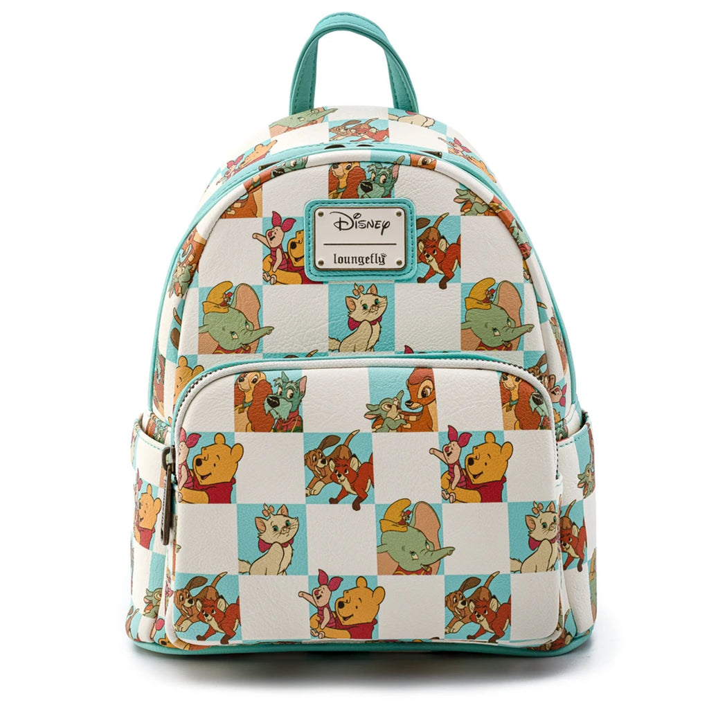 Loungefly Disney Checkered Characters Mint Mini Backpack