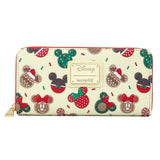 Loungefly Disney Christmas Mickey & Minnie Cookie Zip Around Wallet - Radar Toys
