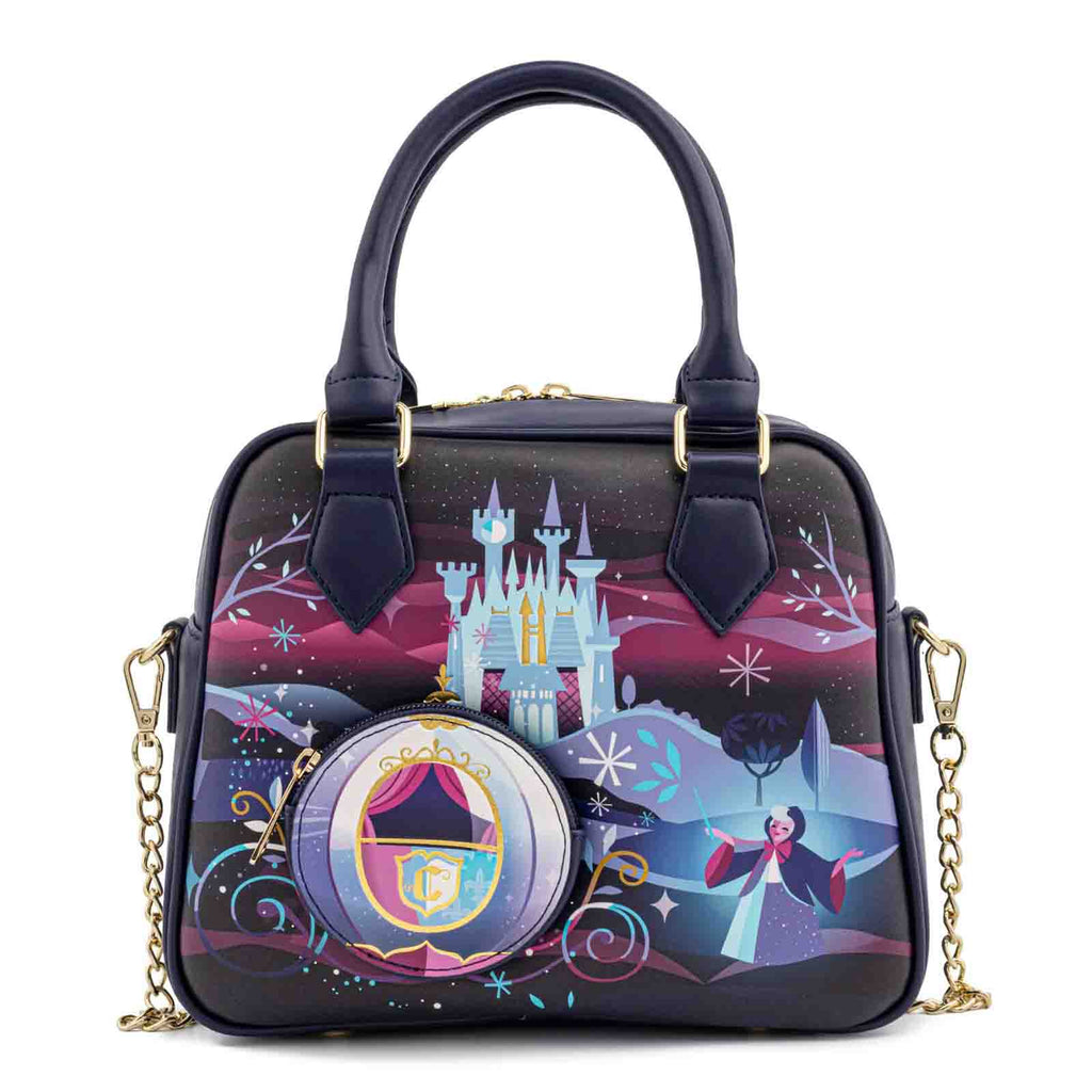 Loungefly Disney Cinderella Castle Series Chain Strap Crossbody Bag Purse