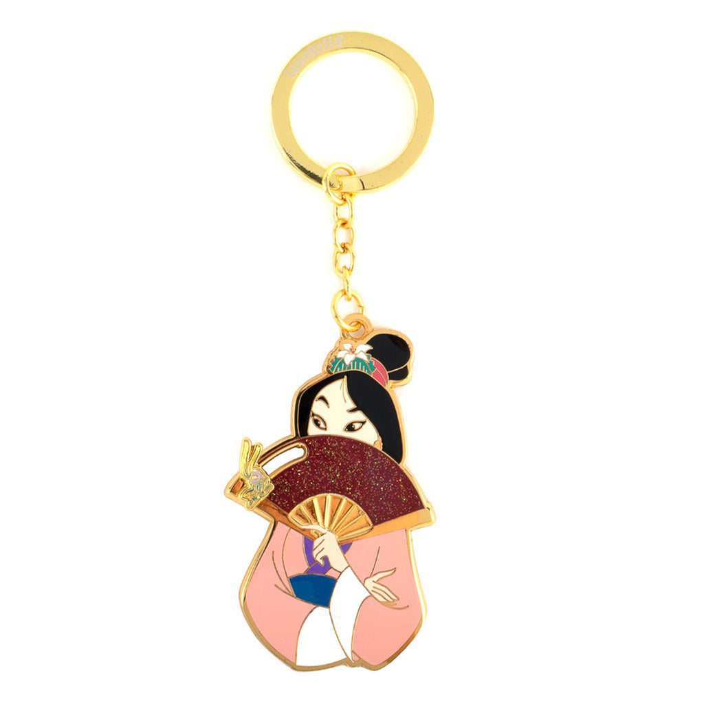 Loungefly Disney Mulan With Fan 2.5 Inch Enamel Keychain