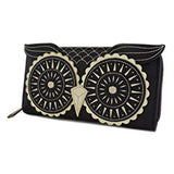 Loungefly Black Gold Owl Zip Around Wallet - Radar Toys