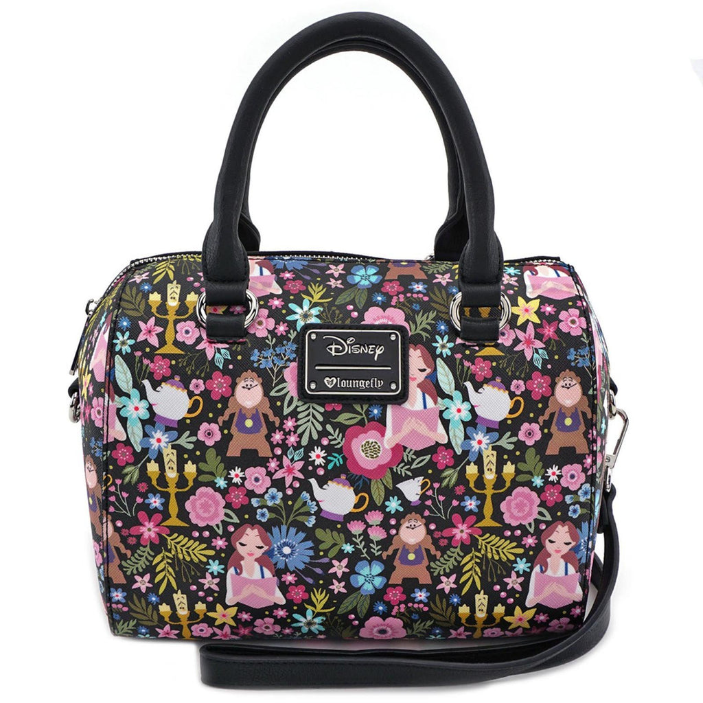 Loungefly Disney Beauty And The Beast Belle Floral Duffle Purse