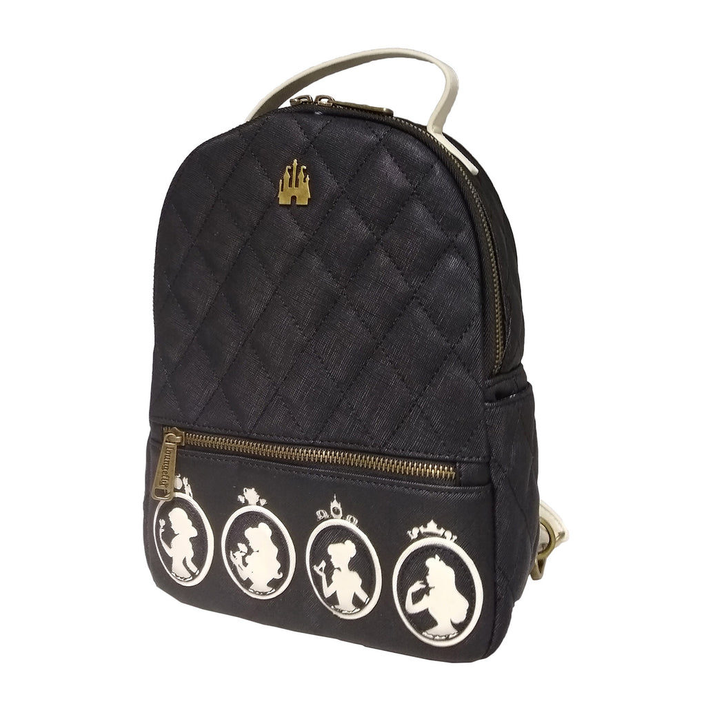 Loungefly Disney Black And White Princess Silhouette Mini Backpack