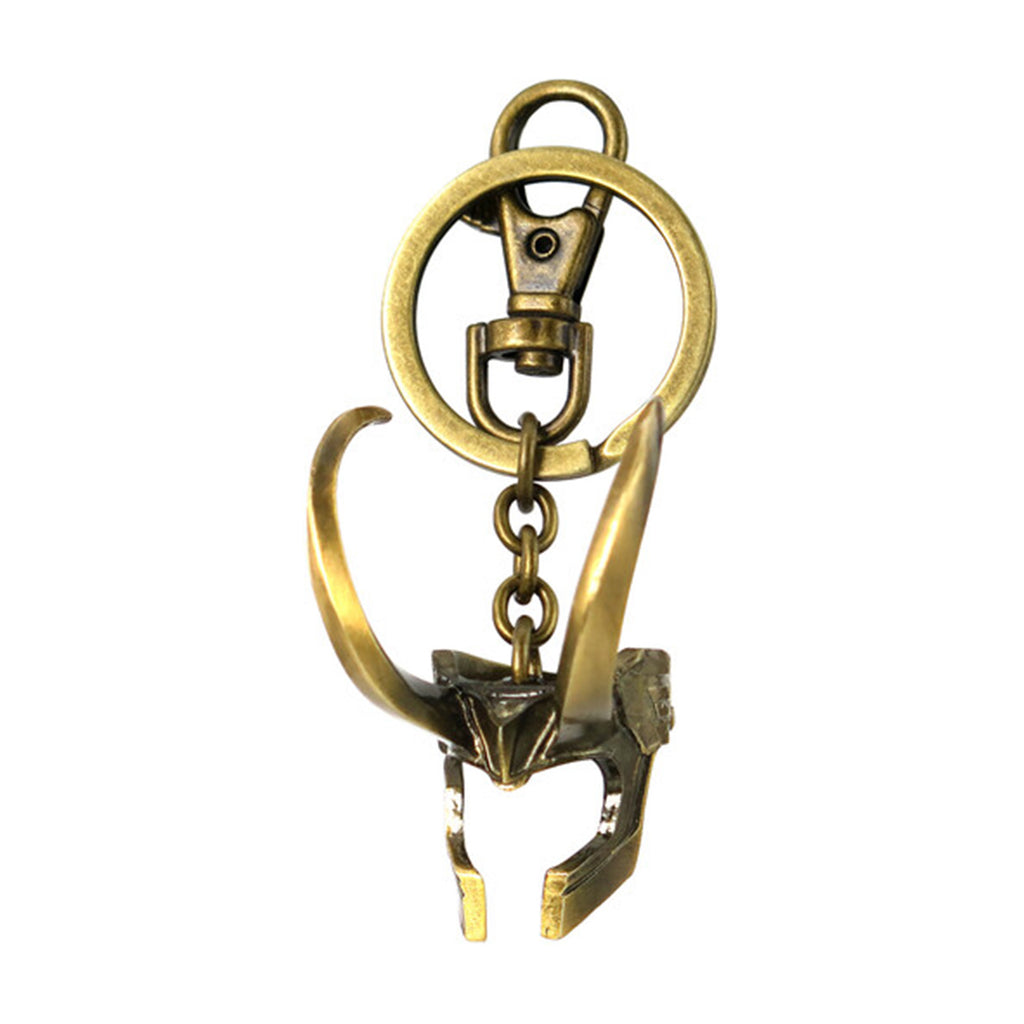 Marvel Avengers Full Loki Helmet Metal Keychain