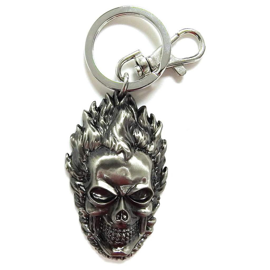 Marvel Ghost Rider Flaming Skull Metal Keychain