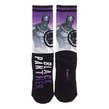 Marvel Black Panther Over Knit Sublimated 1 Pair Of Crew Socks - Radar Toys