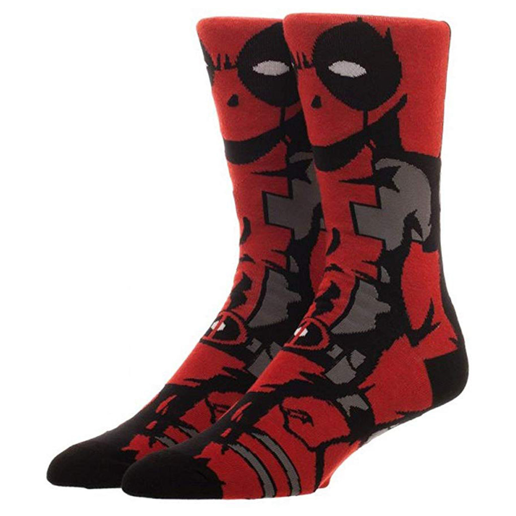 Marvel Deadpool 360 Character Men's One Pair Crew Socks