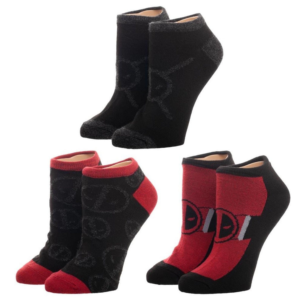 Marvel Deadpool Insignia Junior 3 Pairs Of Ankle Socks