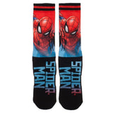 Marvel Spider-Man Over Knit Sublimated 1 Pair Of Crew Socks - Radar Toys