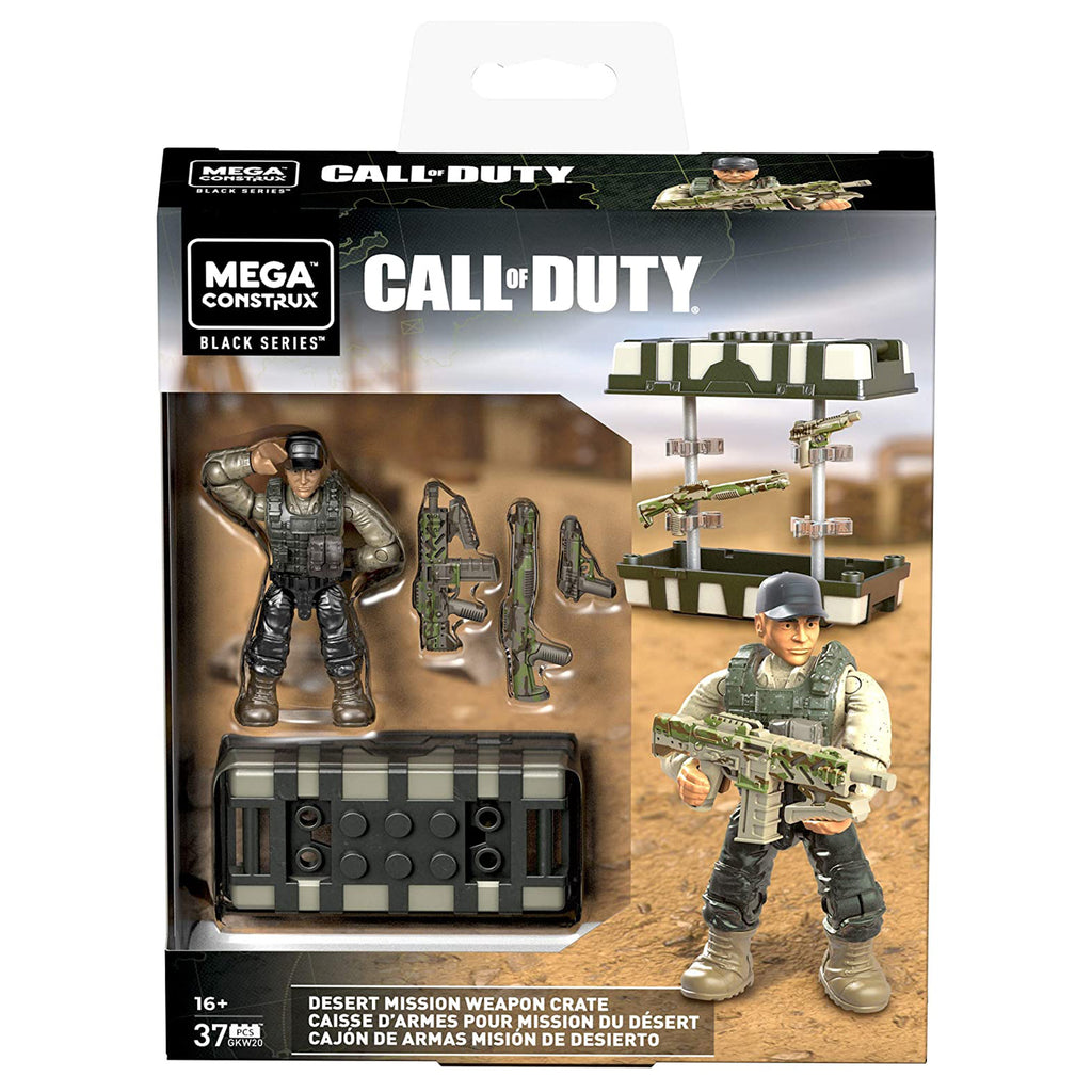 Mega Construx Call Of Duty Desert Mission Weapon Crate Building Set
