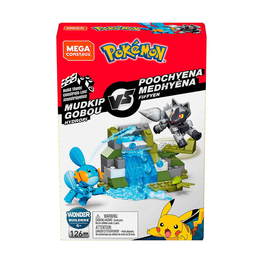 Mega Construx Pokemon Mudkip Vs Poochyena Building Set - Radar Toys