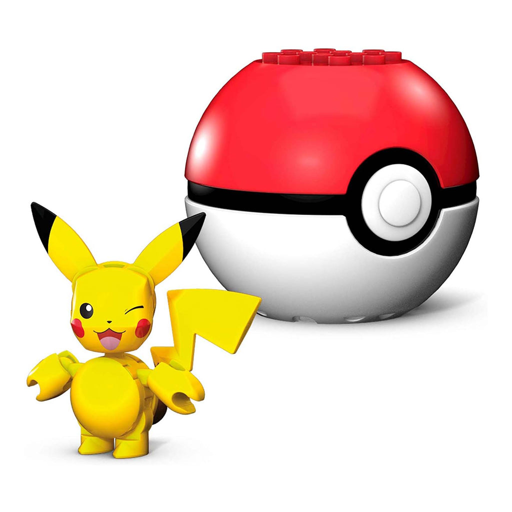 Mega Construx Pokemon Pikachu Poke Ball Building Set - Radar Toys