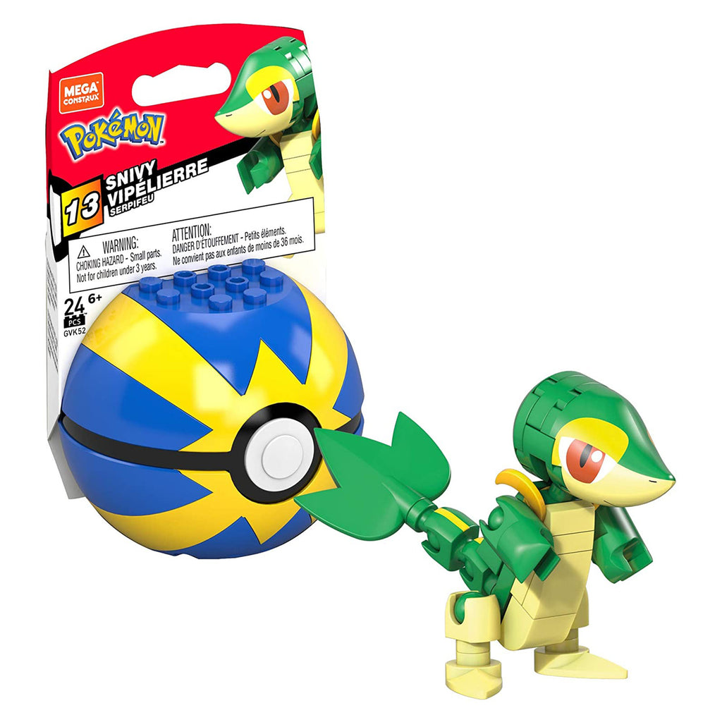 Mega Construx Pokemon Snivy Poke Ball Building Set - Radar Toys
