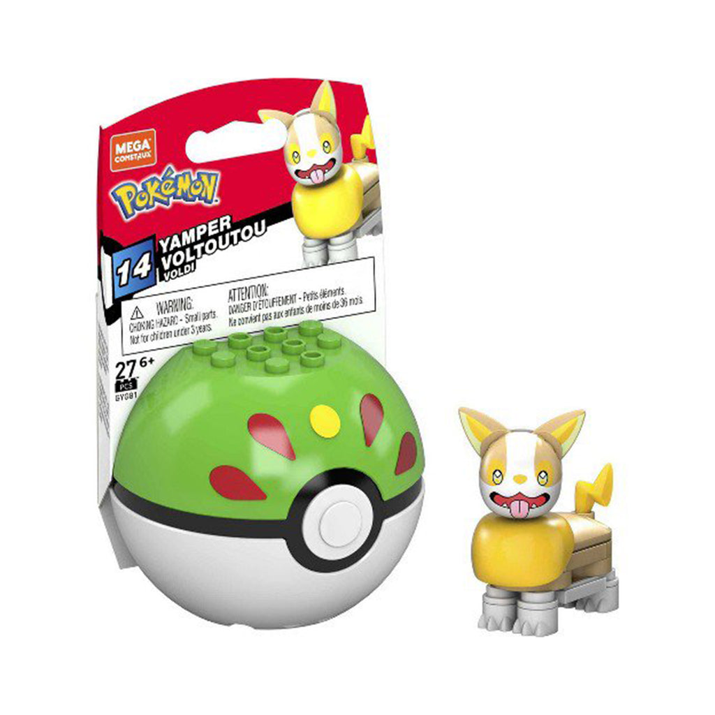 Mega Construx Pokemon Yamper Poke Ball Building Set - Radar Toys