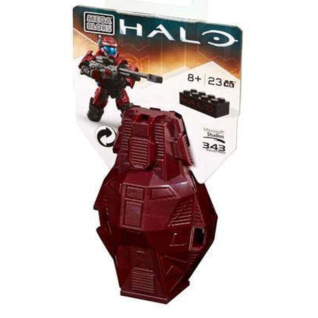 Mega Bloks Halo Metallic Crimson Spartan Drop Pod Building Set - Radar Toys