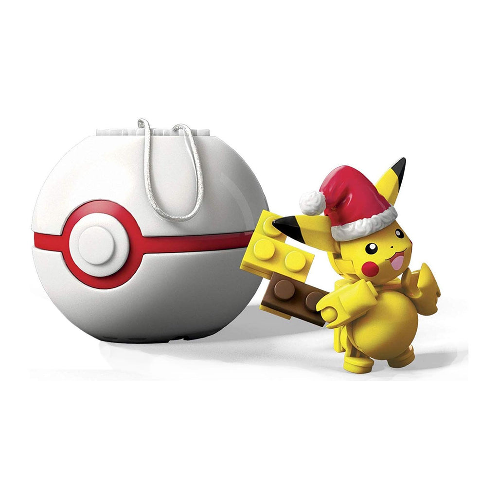 Mega Construx Pokemon Pikachu Santa Poke Ball Building Set - Radar Toys