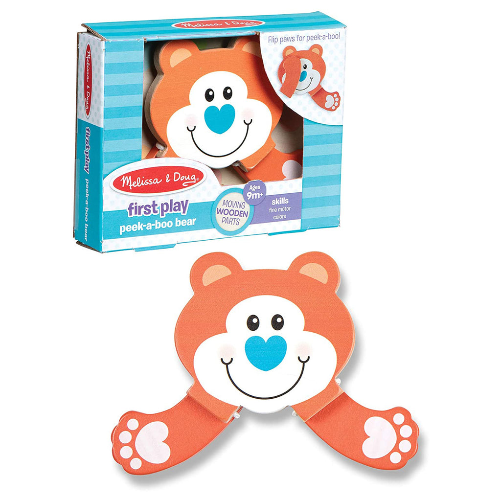 Melissa And Doug First Play Peek-A-Boo Bear Wooden Play Set
