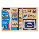 Melissa And Doug Animals Wooden Stamp Set - Radar Toys