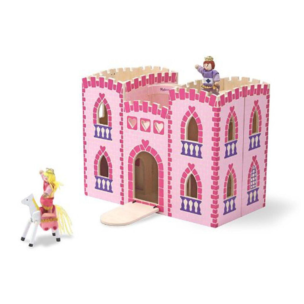 Melissa And Doug Fold And Go Wooden Princess Castle Play Set - Radar Toys