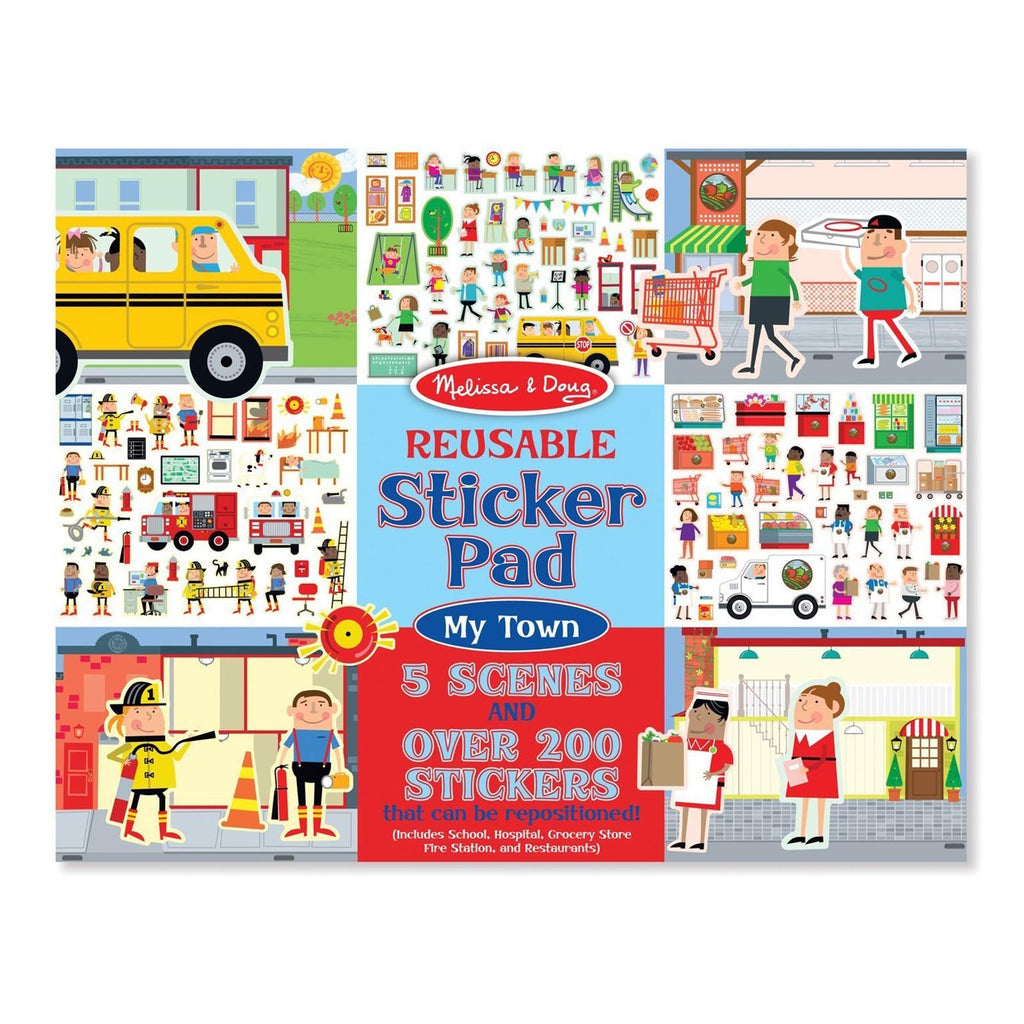 Melissa And Doug My Town Reusable Sticker Pad - Radar Toys