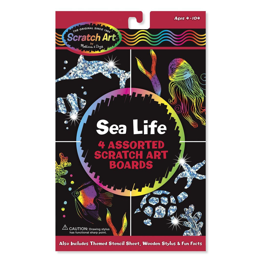 Melissa And Doug Scratch Art Sea Life Pack Set