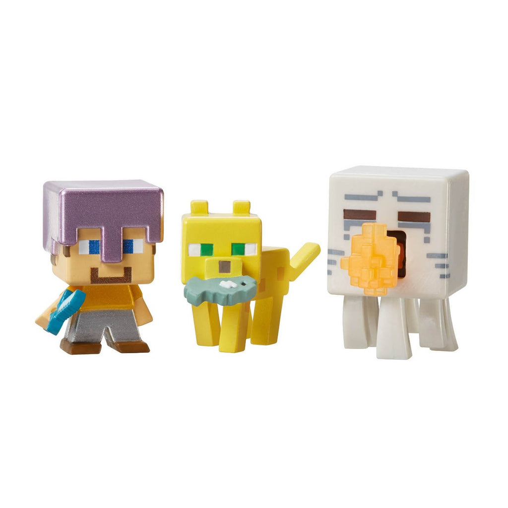 Minecraft 5 Ice Series Ghast Mismatched Steve Olelot Mini Figures 3 Pack