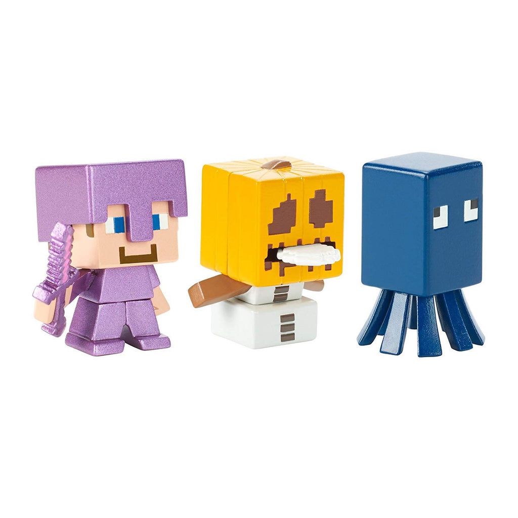 Minecraft Build A Mini Red Stone Series 11 Purple Armor 3 Figure Set