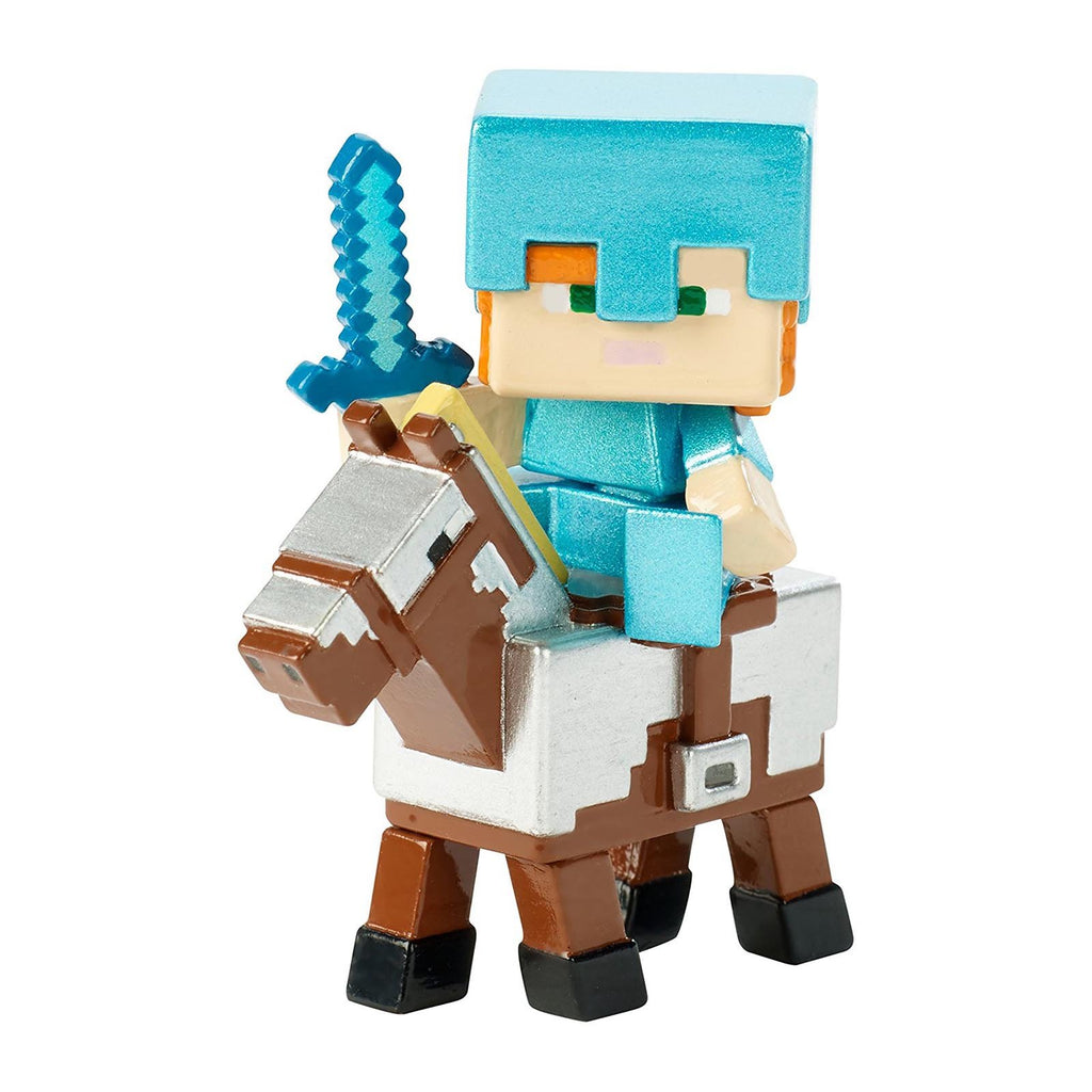 Minecraft Deluxe Alex On Armored Horse Mini Figure
