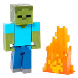 Minecraft Zombie In Flames 5 Inch Action Figure - Radar Toys