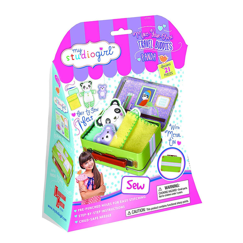 My Studio Girl Make Your Own Travel Buddies Panda Sew Set - Radar Toys