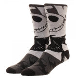 Nightmare Before Christmas Jack And Sally 1 Pair Of Reversible Socks - Radar Toys
