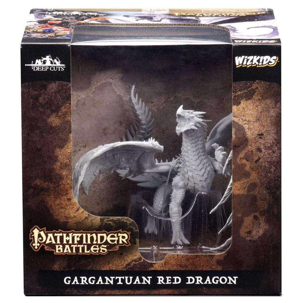 Pathfinder Battles Deep Cuts Unpainted Gargantuan Red Dragon Miniature