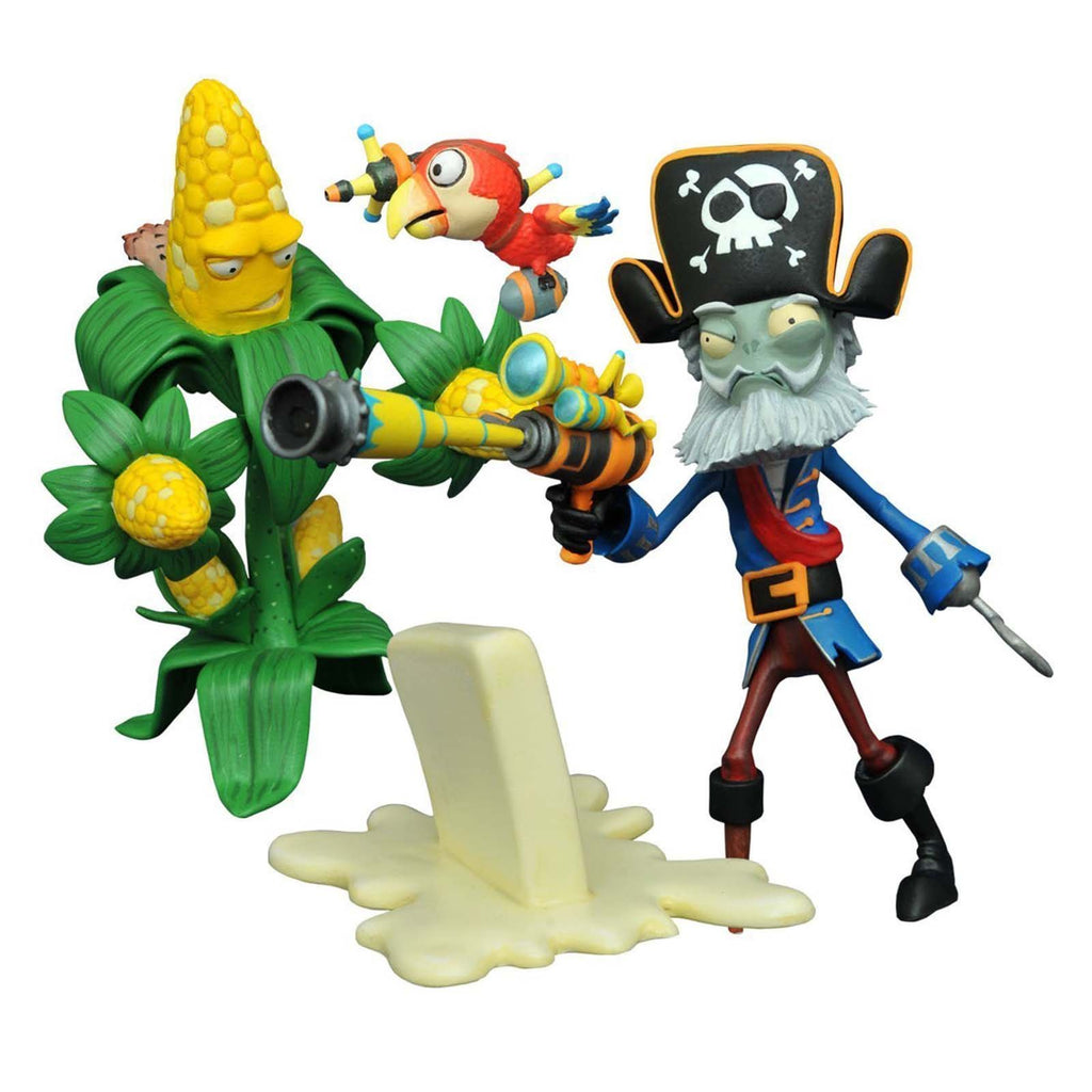 Plants Vs Zombies GW2 Kernal Corn Vs Captain Deadbeard Action Figure Set - Radar Toys