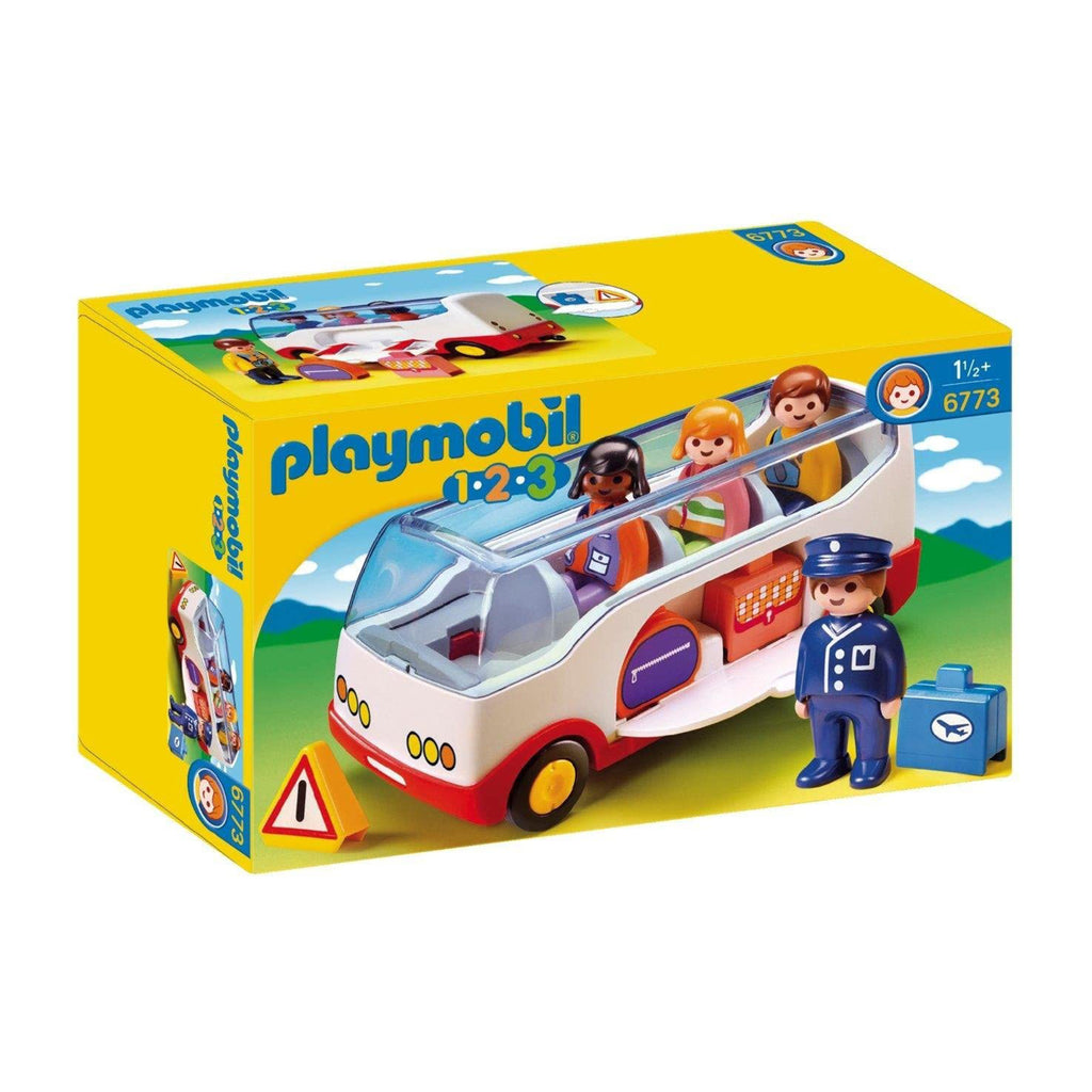 Playmobil 123 Airport Shuttle Bus Building Set 6773 - Radar Toys