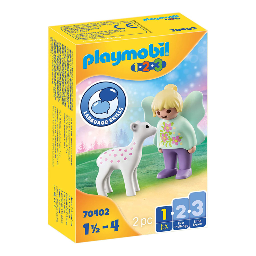 Playmobil 123 Fairy Friend With Fawn Building Set 70402 - Radar Toys