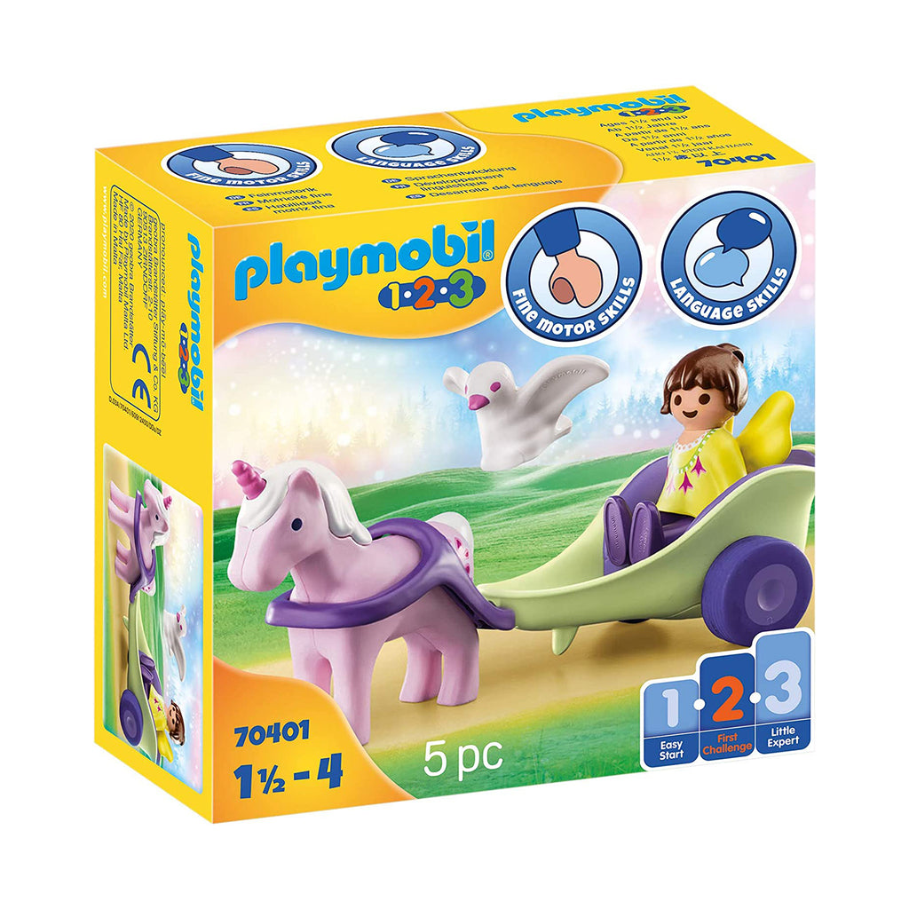 Playmobil 123 Unicorn Carriage With Fairy Set 70401 - Radar Toys