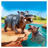 Playmobil Family Fun Hippo With Calf Building Set 70354 - Radar Toys