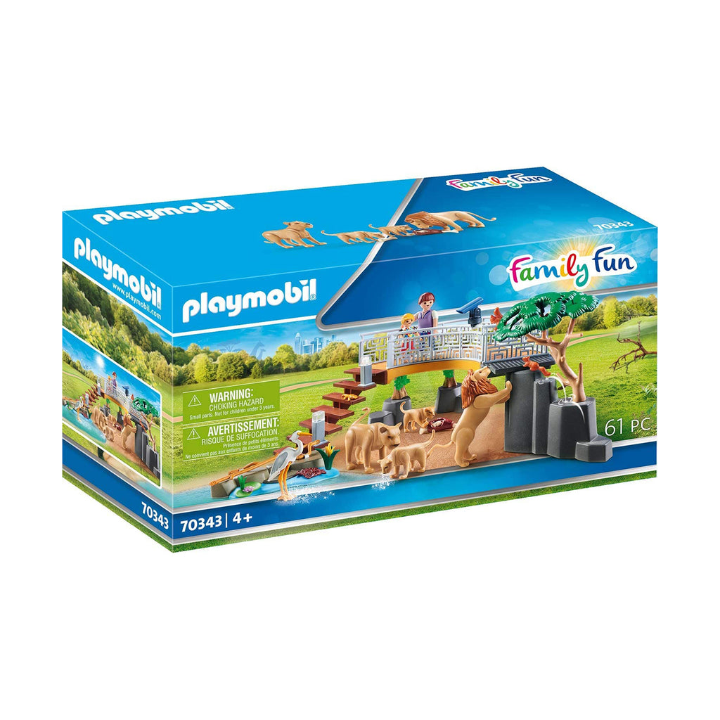 Playmobil Family Fun Outdoor Lion Enclosure Building Set 70343 - Radar Toys