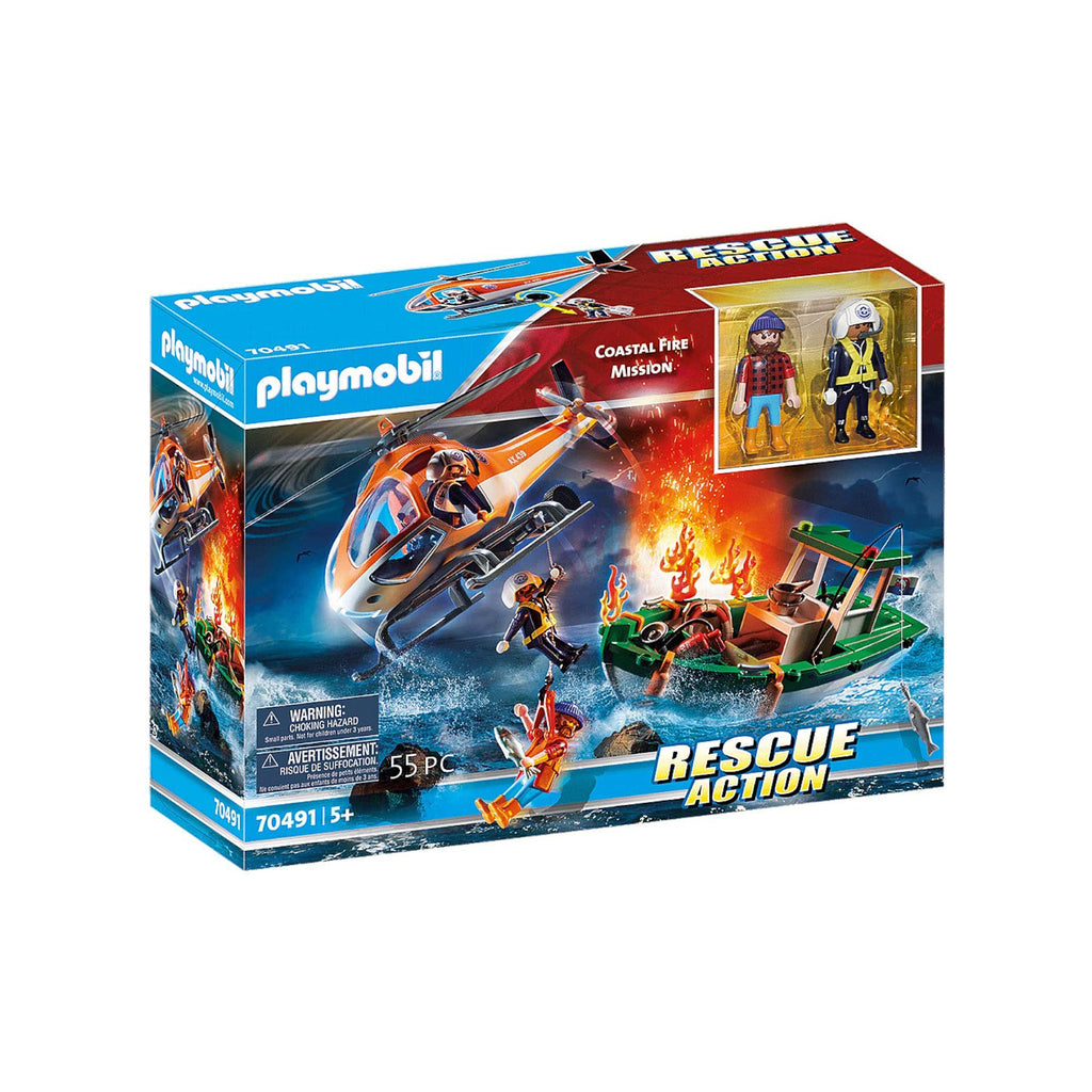 Playmobil Rescue Action Coastal Fire Mission Building Set 70491 - Radar Toys