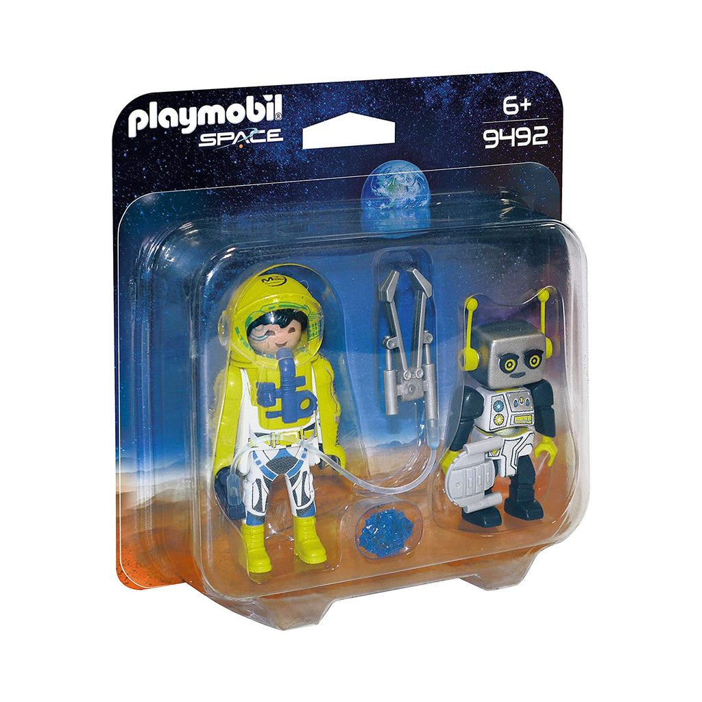Playmobil Space Astronaut And Robot Duo Pack Building Set 9492 - Radar Toys