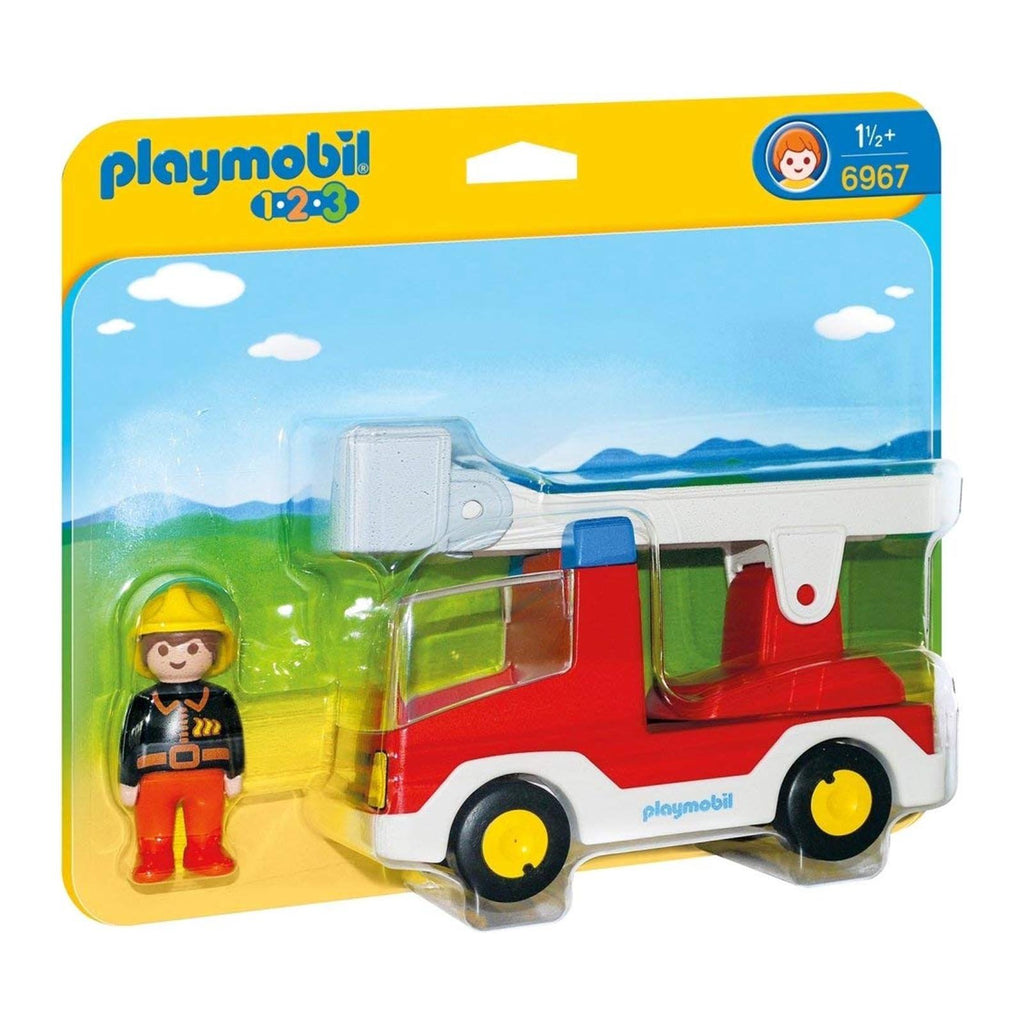 Playmobil 123 Ladder Unit Fire Truck Building Set 6967 - Radar Toys